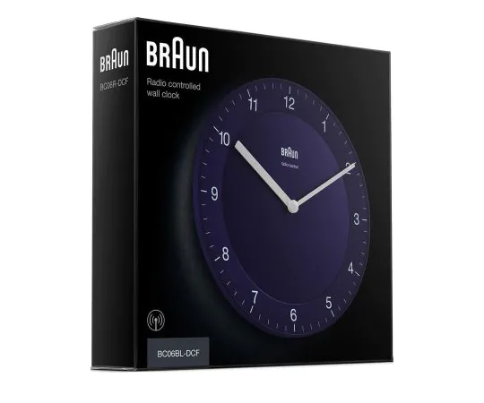 Braun BC06BL DCF Classic radio wall clock cheap Timeshop24