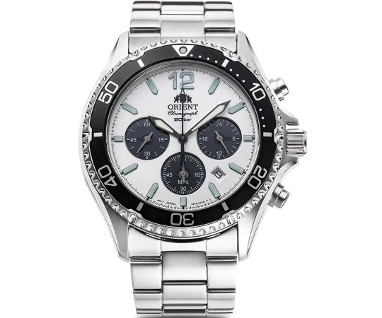 New Orient Silver Chrono Automatic Mens good Watch