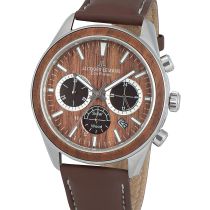 Jacques Lemans 1-2115B Eco Power Wood Mens Watch 44mm 10ATM