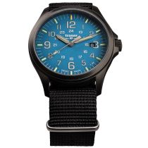 Traser H3 108647 P67 Officer GunMetal Skyblue Mens Watch 42mm 10ATM