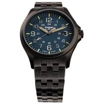 Traser H3 108739 P67 Officer GunMetal Blue Mens Watch 42mm 10ATM