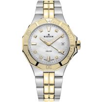 Edox 53020-357JM-NADD Delfin Diver Ladies Watch 38mm 20ATM