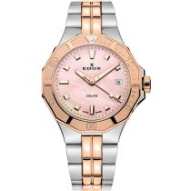 Edox 53020-357RM-ROR Delfin Diver Ladies Watch 38mm 20ATM