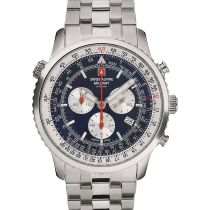 Swiss Alpine Military 7078.9135 Chronograph Mens Watch 45mm 10ATM