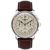 Zeppelin 7614-5 LZ-127 Chronograph Mens Watch 43mm 5ATM