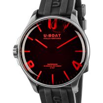 U-Boat 8465/B Darkmoon Red SS Mens Watch 44mm 5ATM