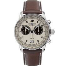 Zeppelin 8684-5 Graf Zeppelin LZ127 big-date Chronograph Mens Watch 41mm 5ATM