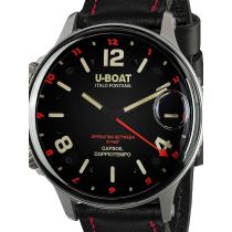 U-Boat 9674 Capsoil Doppiotempo SS GMT Mens Watch 55mm 10ATM