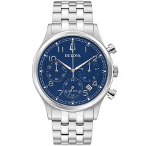 Bulova 96B358 classic Chronograph Mens Watch 43mm 3ATM