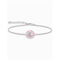 Thomas Sabo A2143-691-9-L19V Silver bracelet w. pink pendant