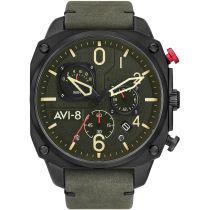 AVI-8 AV-4052-08 Hawker Hunter Chronograph Mens Watch 45mm 5ATM