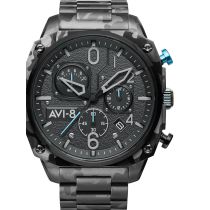 AVI-8 AV-4052-11 Hawker Hunter Chronograph Mens Watch 45mm 5ATM