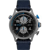 AVI-8 AV-4080-02 Hawker Hunter Chronograph Mens Watch 44mm 5ATM