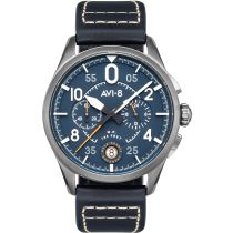 AVI-8 AV-4089-04 Spitfire Chronograph Mens Watch 42mm 5ATM