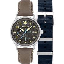 AVI-8 AV-4101-09 Mens Watch Hawker Hurricane McKellar Dual Time 44mm 5ATM