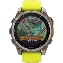 Garmin 010-02906-21 Herrenuhr fenix 8 Solar Saphirglas Silkonband 47mm 10ATM