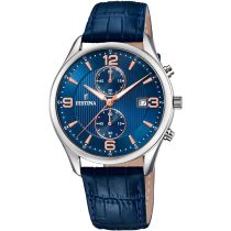 Festina F6855/6 Timeless Chronograph Mens Watch 42mm 3ATM