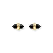 Thomas Sabo H2281-177-11 Gold stud earrings w. black onyx 