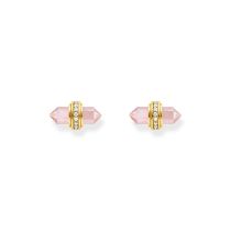 Thomas Sabo H2281-414-9 Gold stud earrings w. pink onyx 