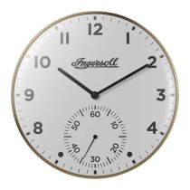 Ingersoll IC003GW Wanduhr mit kleiner Sekunde im retro Look 30 cm