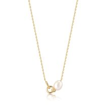 ANIA HAIE N043-02G Pearl Power Ladies Necklace, adjustable