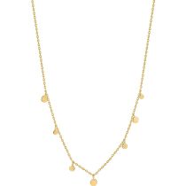 ANIA HAIE NAU001-05YG Gold Mixed Disc Ladies Necklace Gold 14K, adjustable