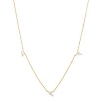 ANIA HAIE NAU007-02YG Afterglow Ladies necklace with white sapphire Gold 14K, adjustable