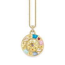 Thomas Sabo PE962-471-7 Gold-plated pendant wheel of fortune