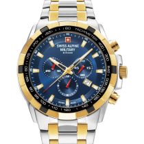 Swiss Alpine Military 7043.9145 Star Fighter Chronograph Mens Watch 47mm 10ATM