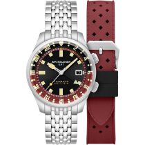 Spinnaker SP-5121-11 Mens Watch Bradner GMT Automatic 42mm 18ATM