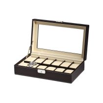 Rothenschild Watch Box RS-1098-12DBR for 12 Watches Brown