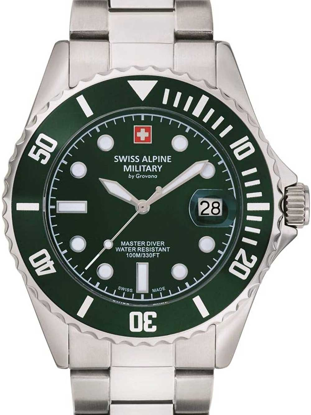 Swiss Alpine Military 7052.1117 diver Mens Watch 42mm 10ATM