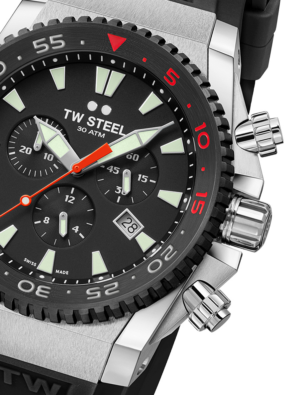 TW Steel ACE401 Ace Diver Chronograph Mens Watch 44mm 30ATM