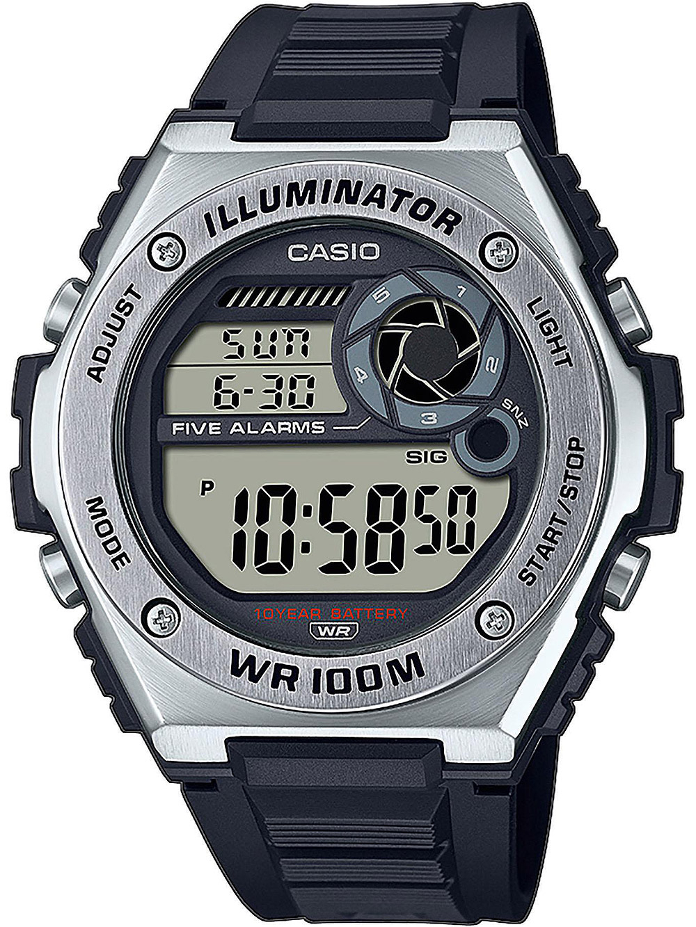 Casio illuminator five alarms sale