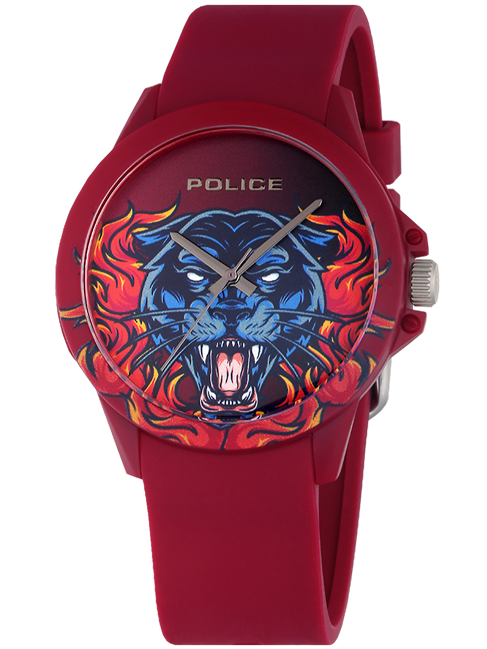 Police hot sale red watch