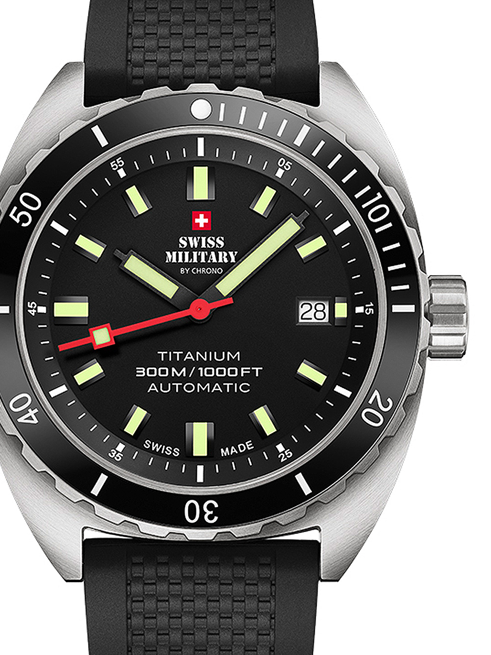 Swiss military best sale titanium watch