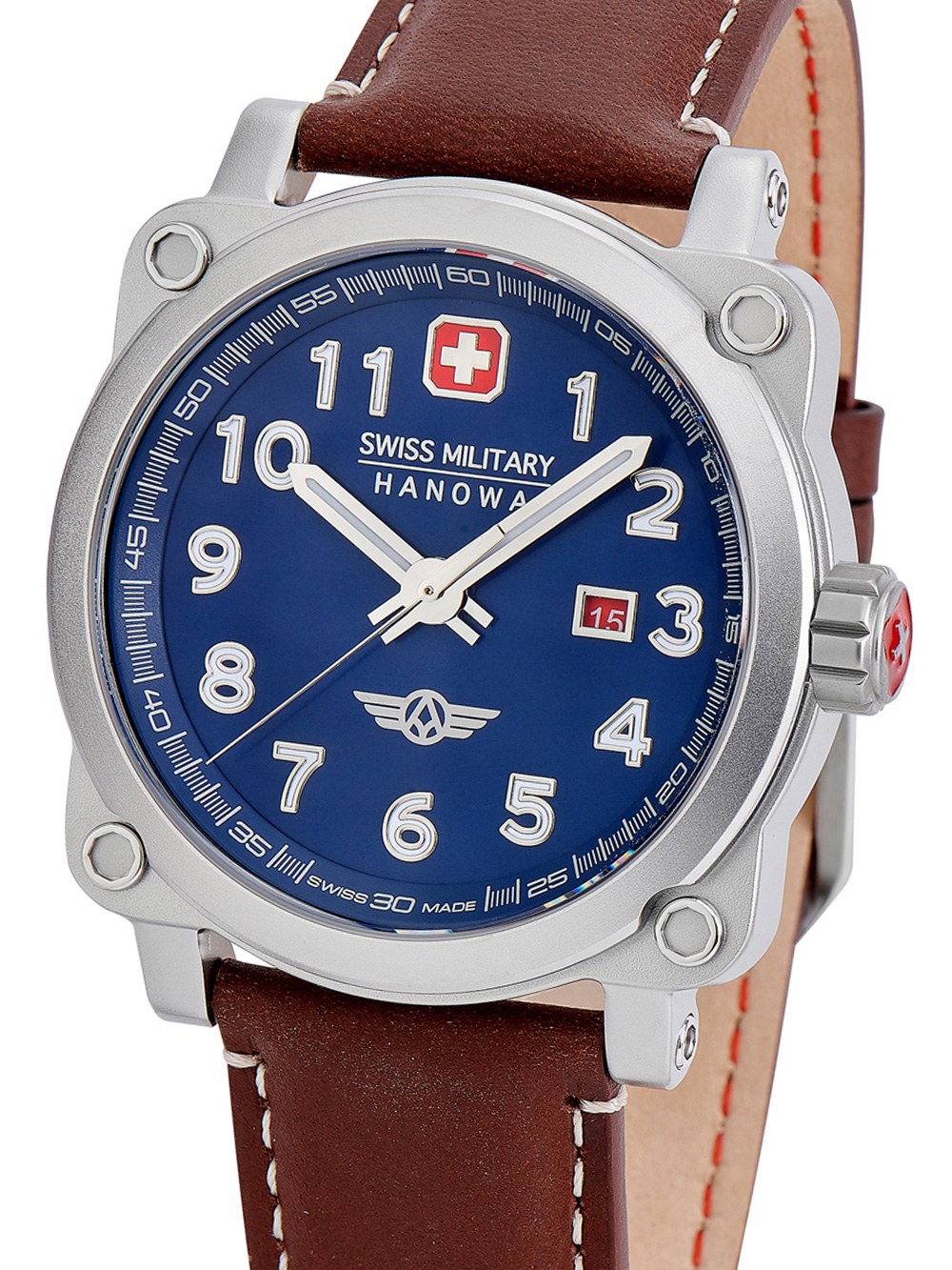 Swiss Military Hanowa shopping: Mens 43mm watch Night Timeshop24 Aerograph Vision SMWGB2101301 cheap