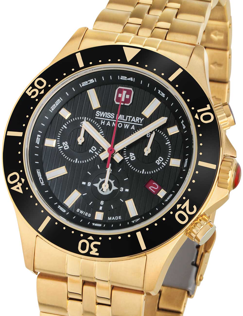 Swiss military shop hanowa gold watch